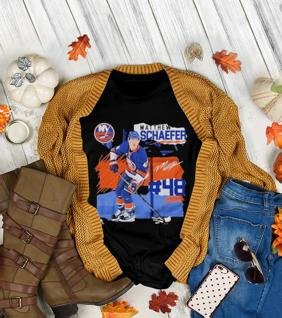 New York Islanders Matthew Schaefer 48 Fresh Ice T-Shirt