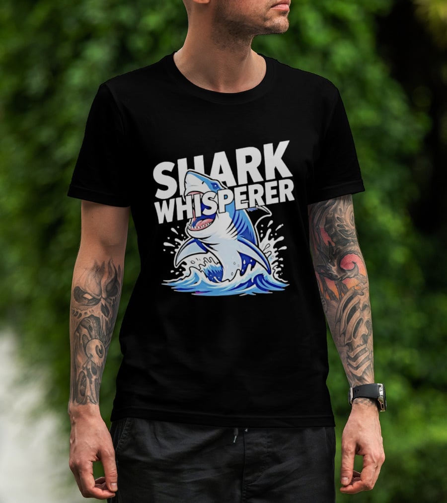 Shark Whisperer Great White Ocean Splash T-Shirt