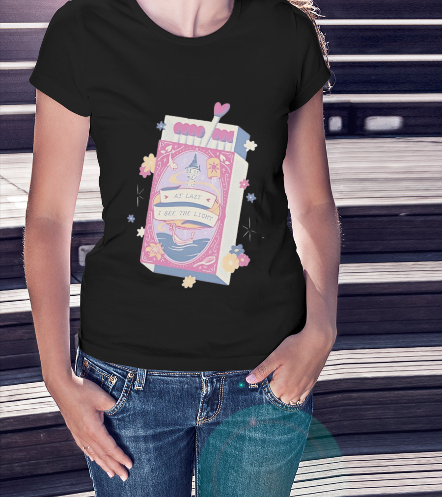 At Last I See The Light Floating Lantern Matchbox Flowers T-Shirt