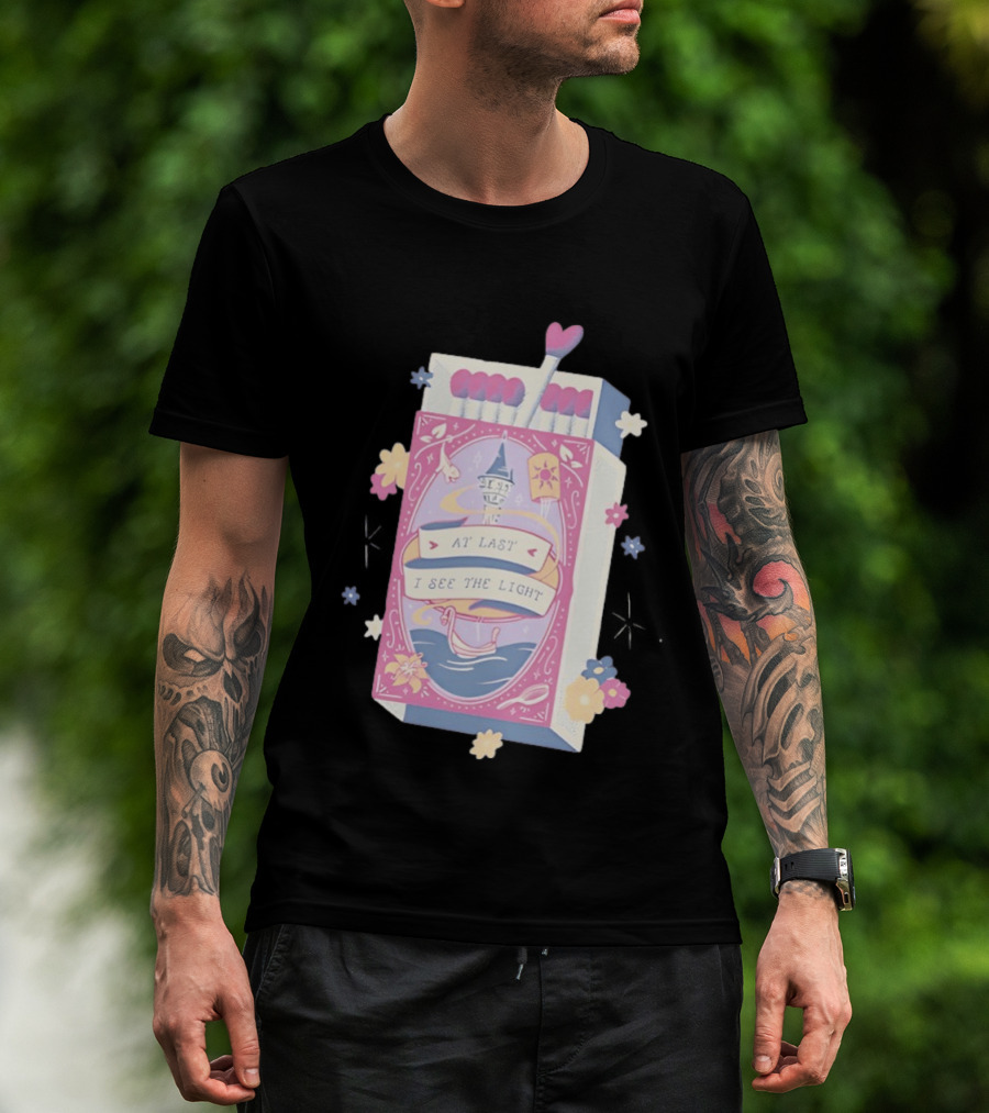 At Last I See The Light Floating Lantern Matchbox Flowers T-Shirt