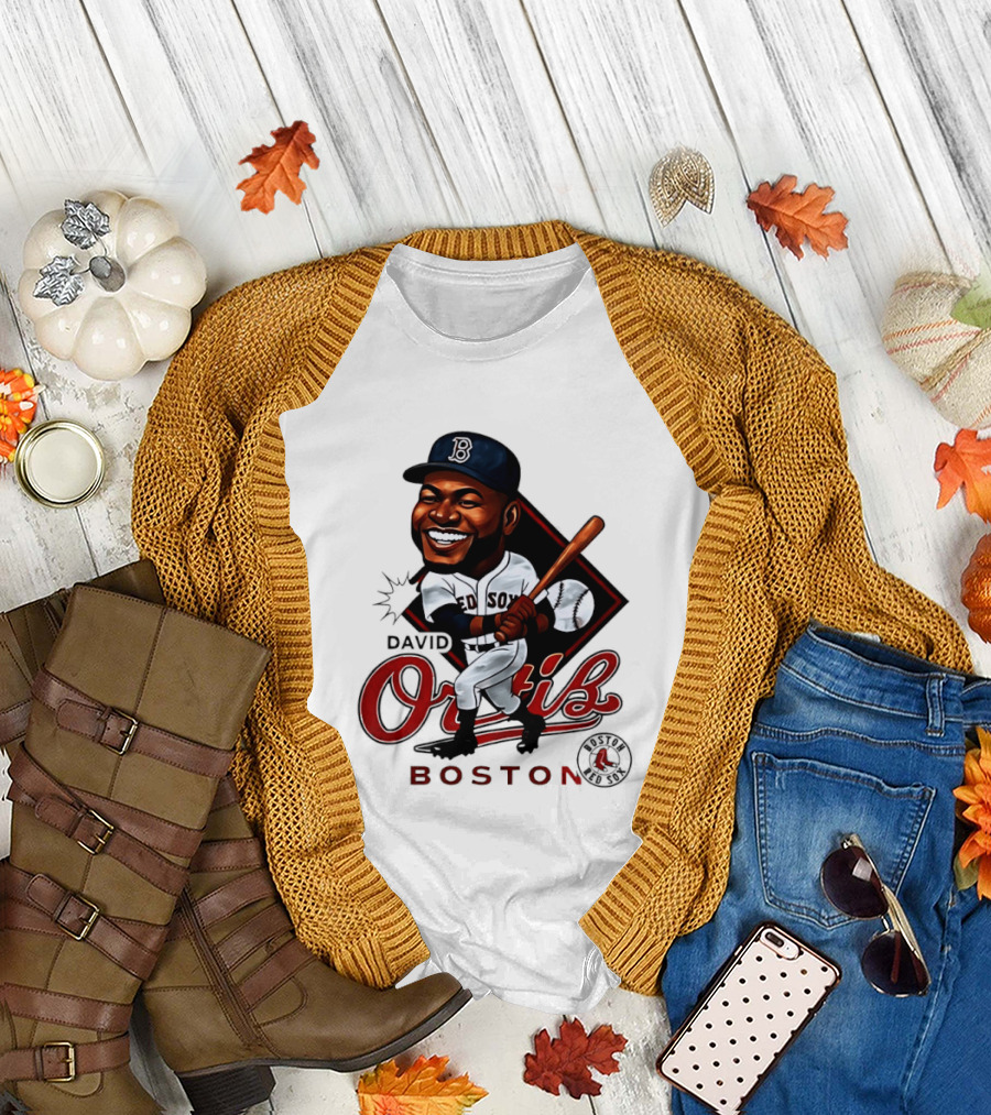 David Ortiz Boston Redsox 34 Legend Caricature T-Shirt