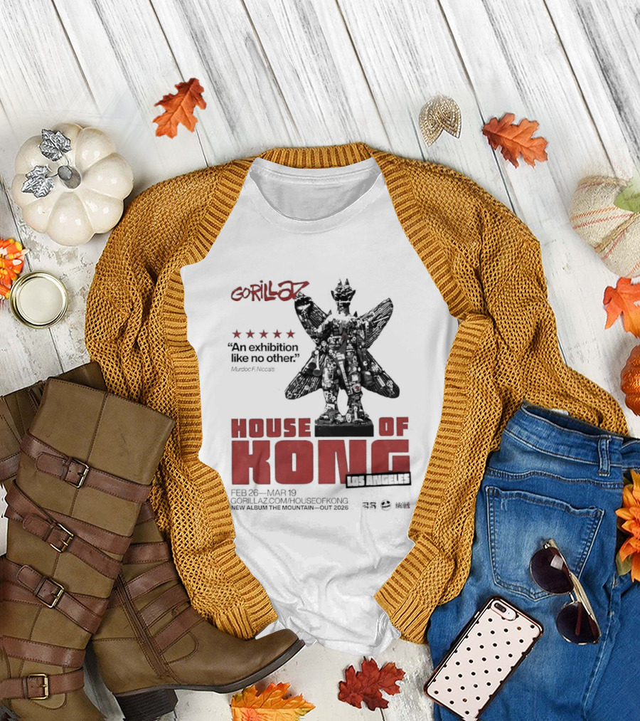 Gorillaz House Of Kong Los Angeles 2026 Feb 26 Mar 19 New Album The Mountain T-Shirt
