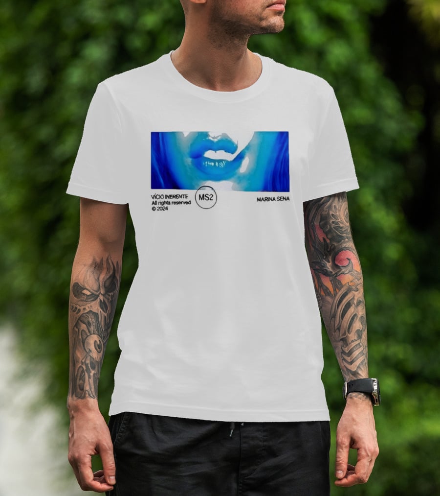 Marina Sena Vicio Inerente Ms2 Blue Lips T-Shirt
