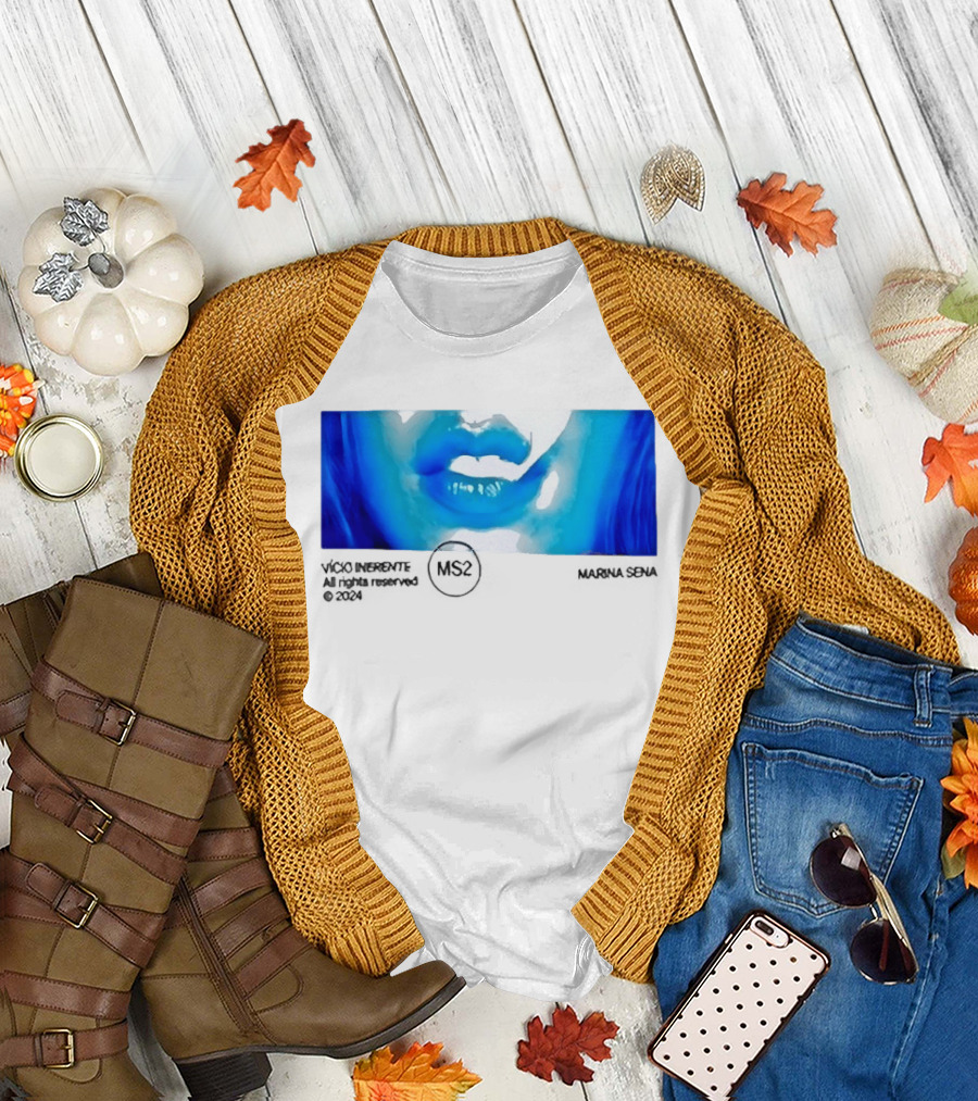 Marina Sena Vicio Inerente Ms2 Blue Lips T-Shirt