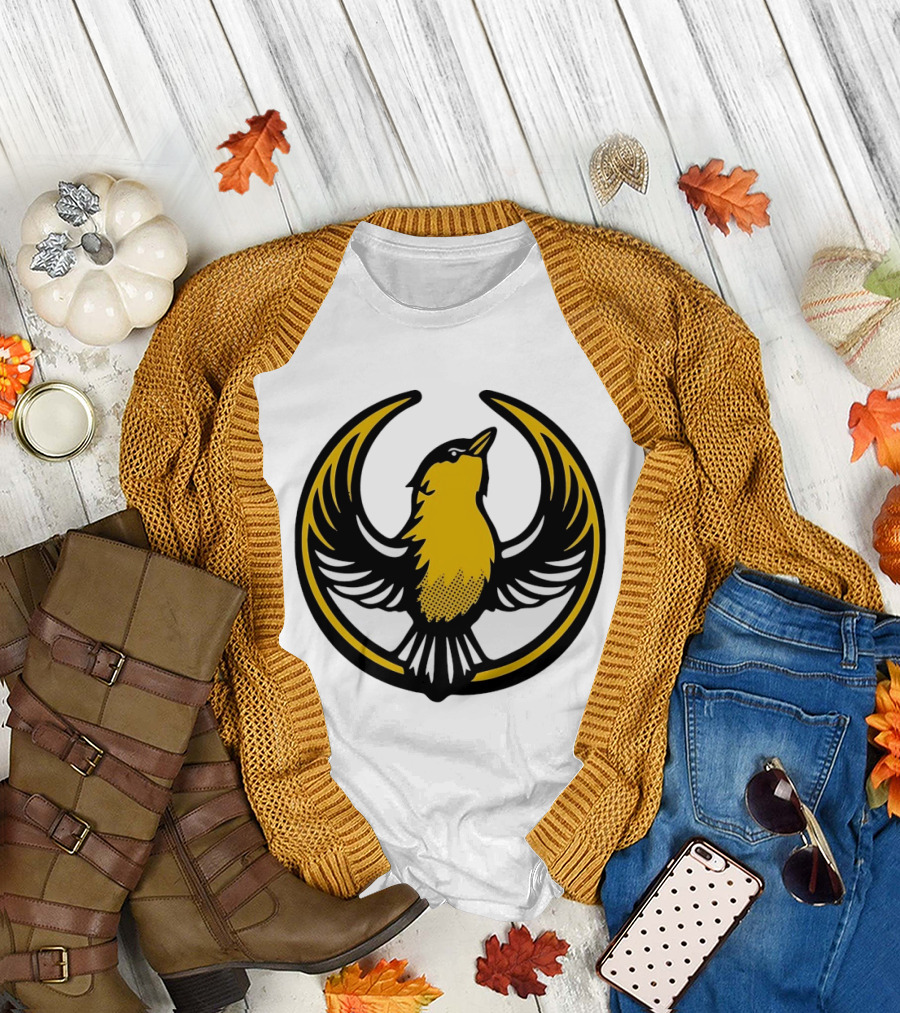 Rebel Goldfinch Alliance Starbird Emblem Bird T-Shirt