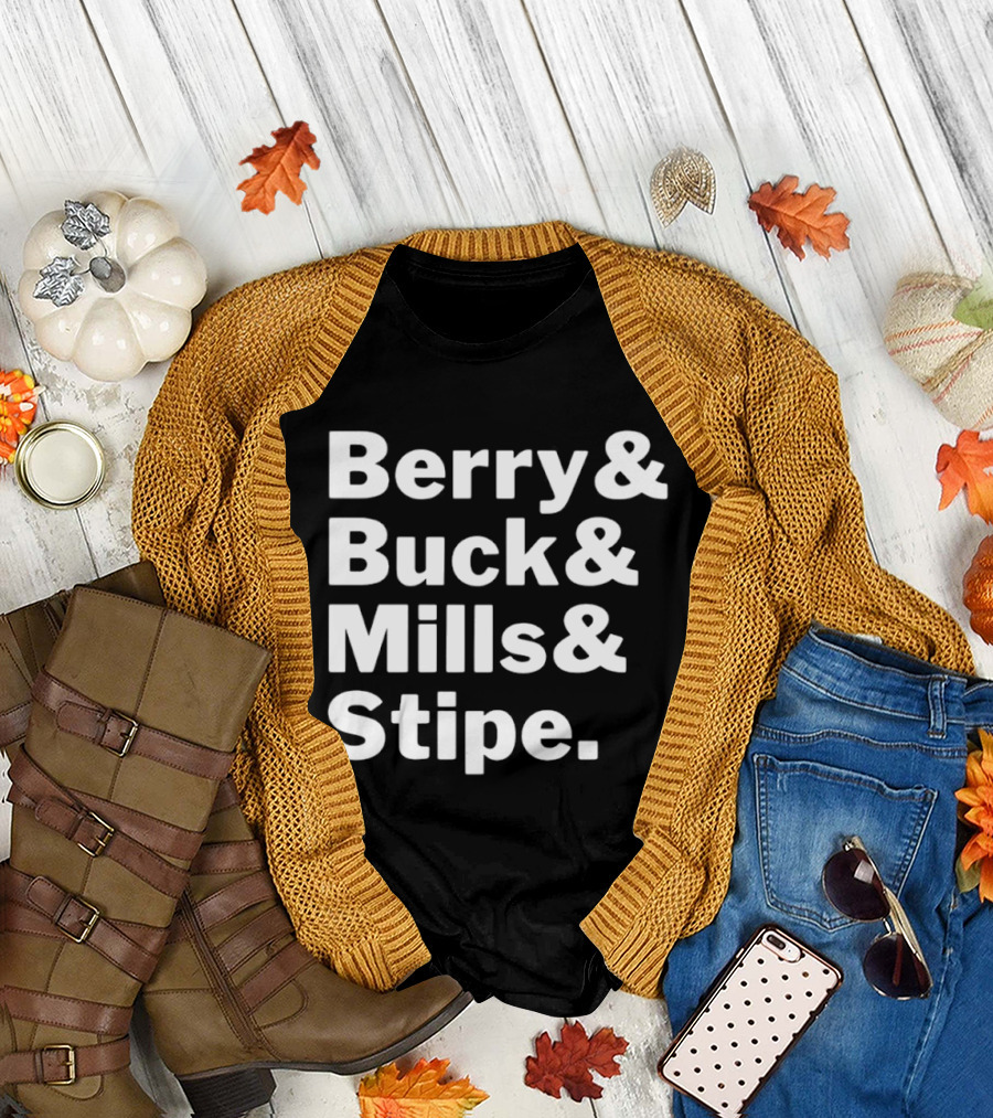 Berry Buck Mills Stipe Band Members Names T-Shirt