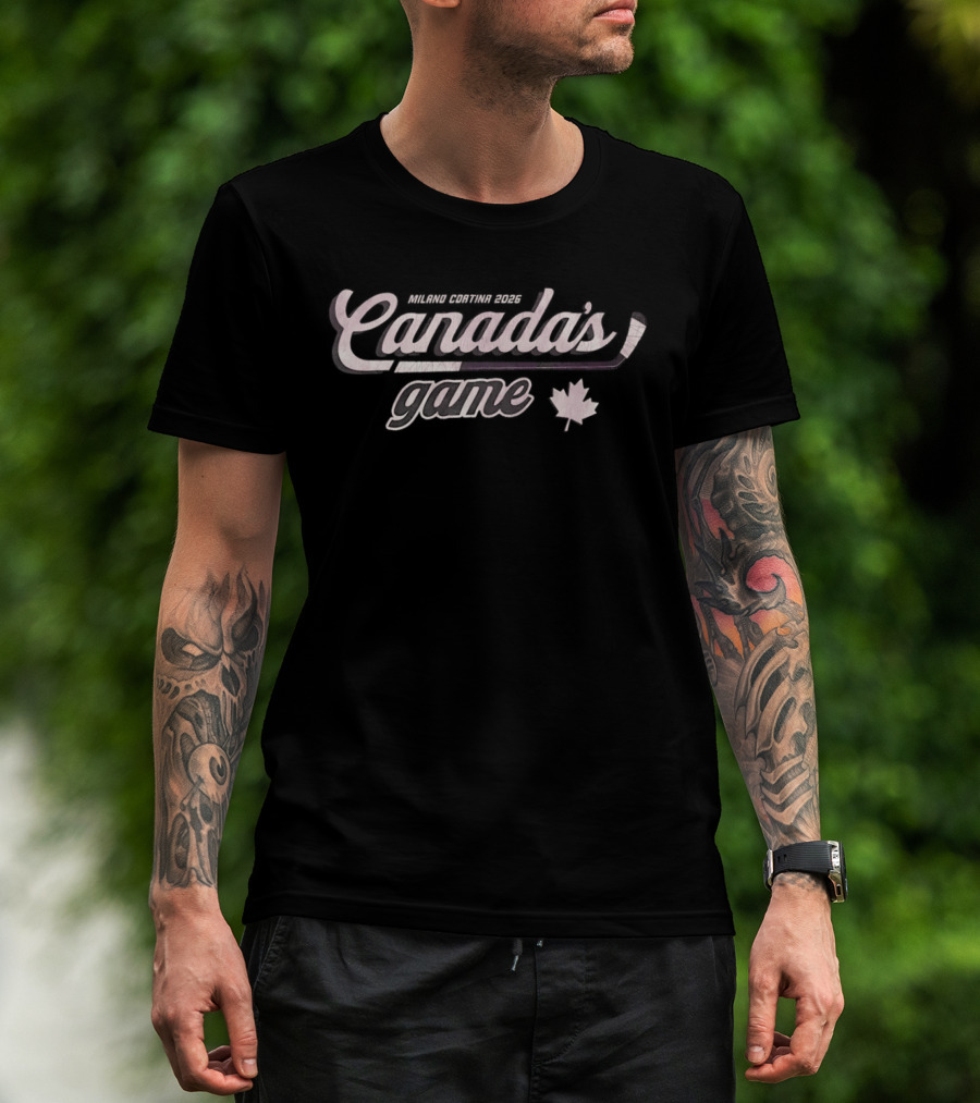 Milano Cortina 2026 Canada's Game Hockey Maple Leaf T-Shirt