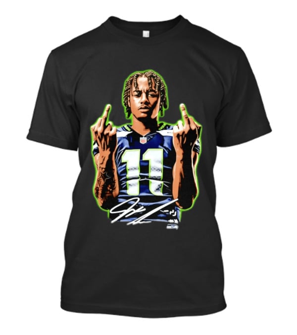 Jaxon Smith Njigba Seattle Seahawks 11 Middle Finger Gesture T-Shirt