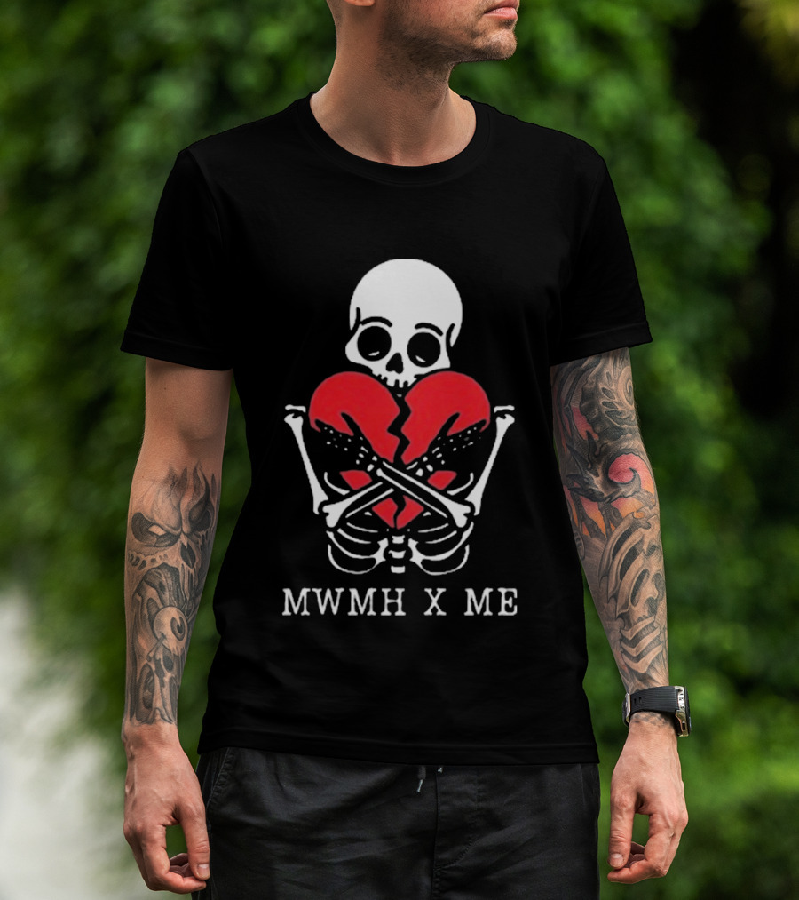 Murder With My Husband X Me Skeleton Broken Heart T-Shirt