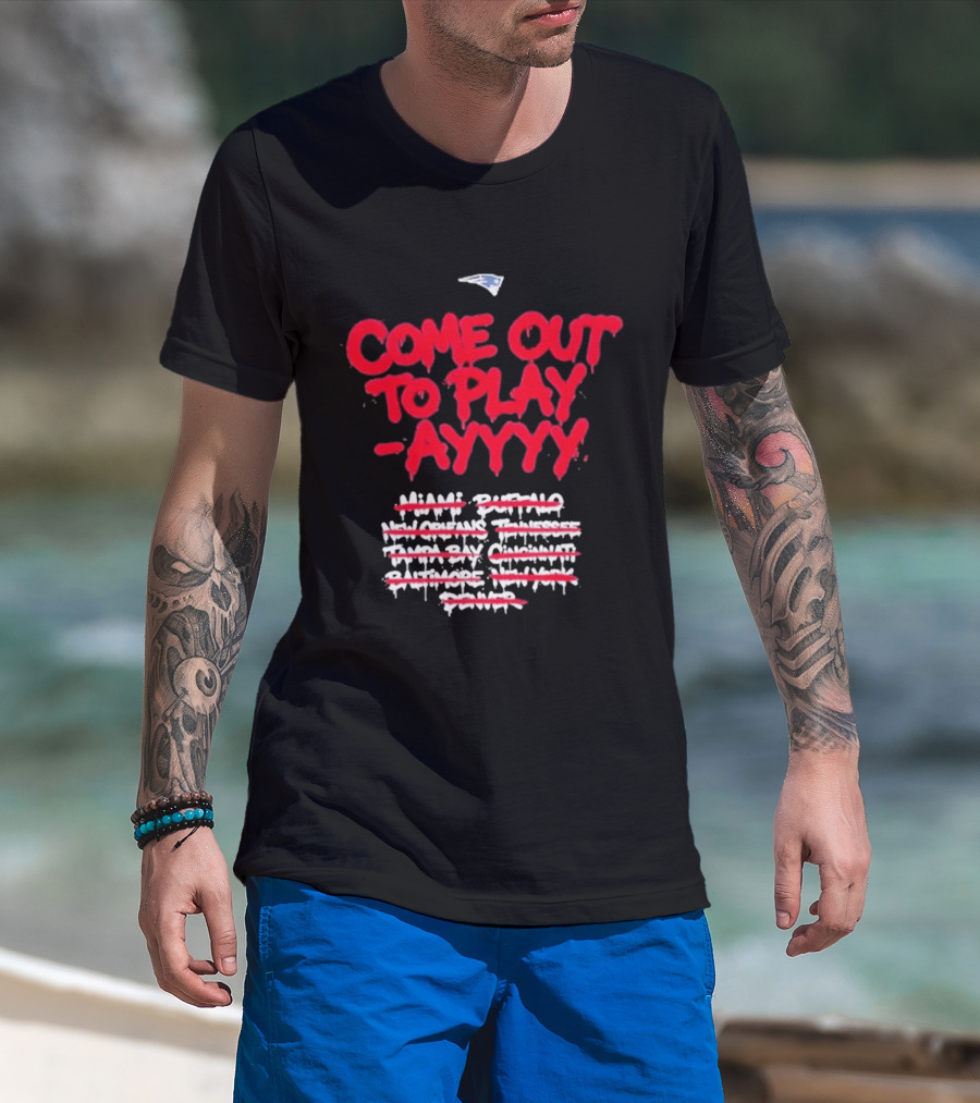 New England Patriots Come Out To Play Ayyy SB LX T-Shirt