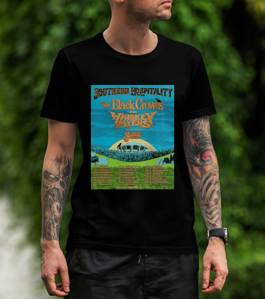 Southern Hospitality Tour 2026 The Black Crowes Whiskey Myers North America Dates T-Shirt