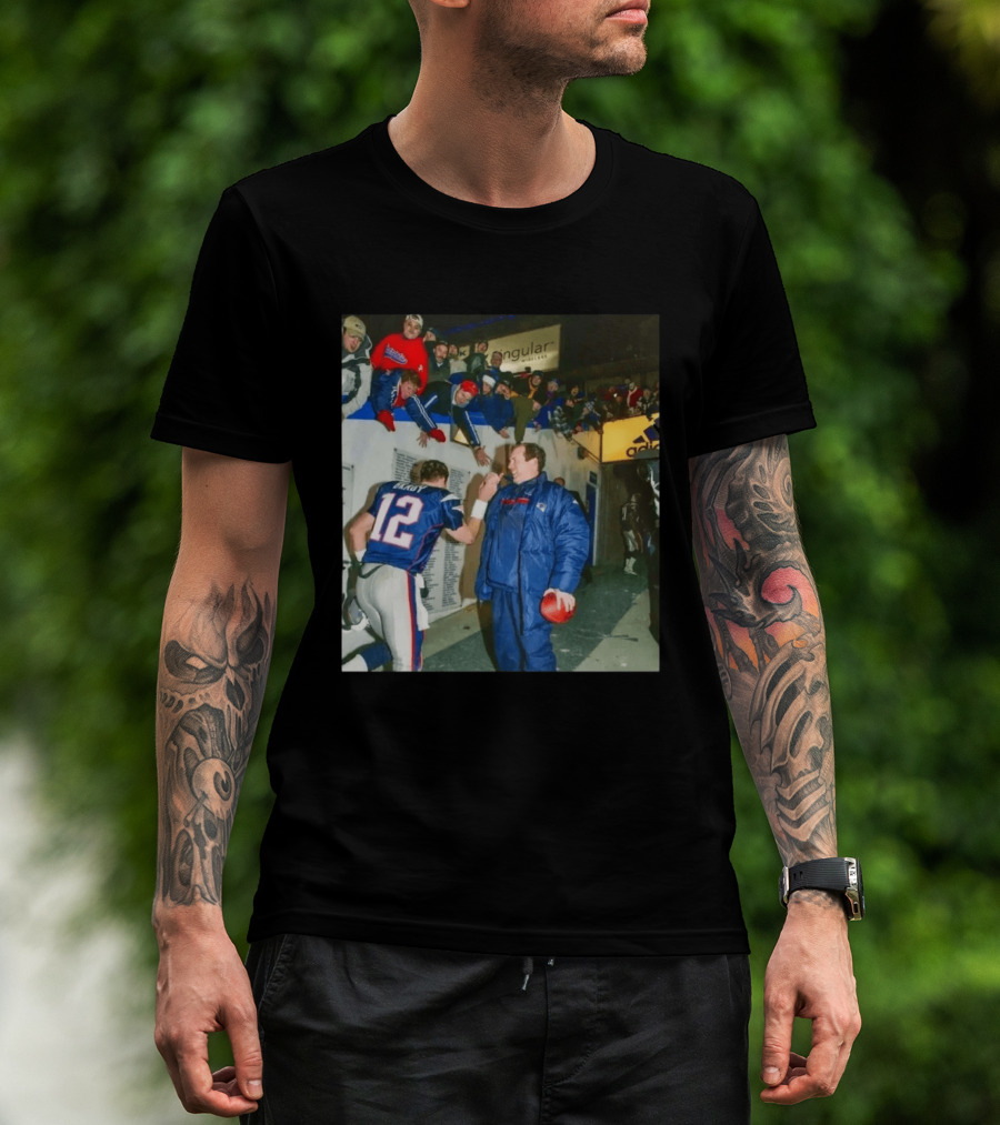 Tom Brady Bill Belichick High Five NFL Patriots 2001 2026 Fan Celebration T-Shirt