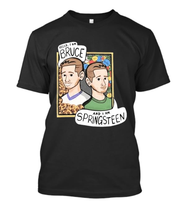 Bruce And Springsteen Hello I Am Tom Grossi T-Shirt