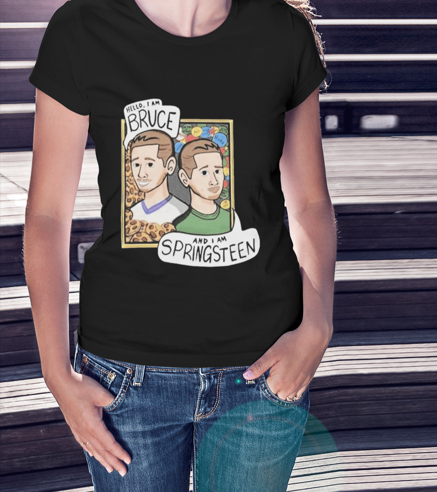 Bruce And Springsteen Hello I Am Tom Grossi T-Shirt