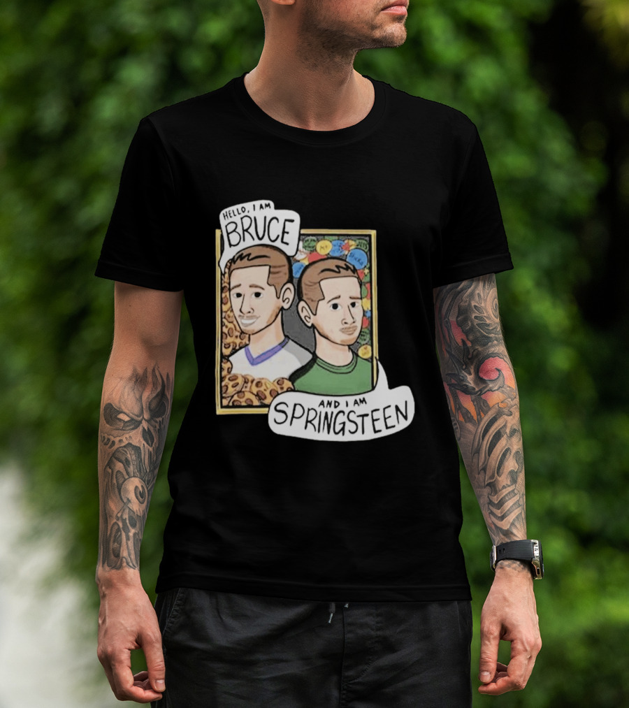 Bruce And Springsteen Hello I Am Tom Grossi T-Shirt