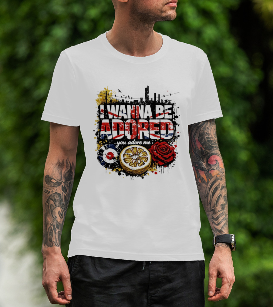 I Wanna Be Adored You Adore Me Urban Rose Lemon Skyline T-Shirt