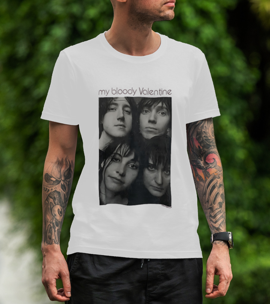 My Bloody Valentine Kevin Shields Bilinda Butcher Colm O'Ciosoig Deb Googe Vintage Band Photo T-Shirt