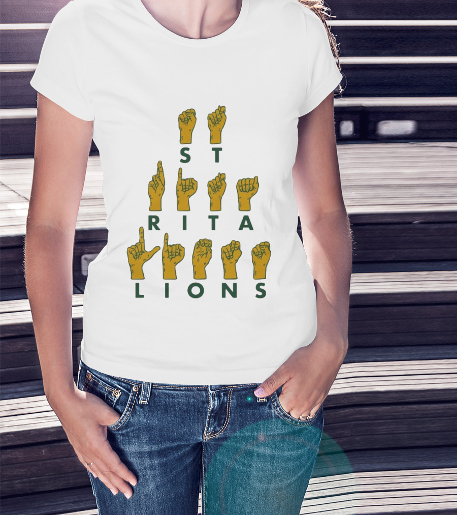 St Rita Lions American Sign Language Team Spirit T-Shirt