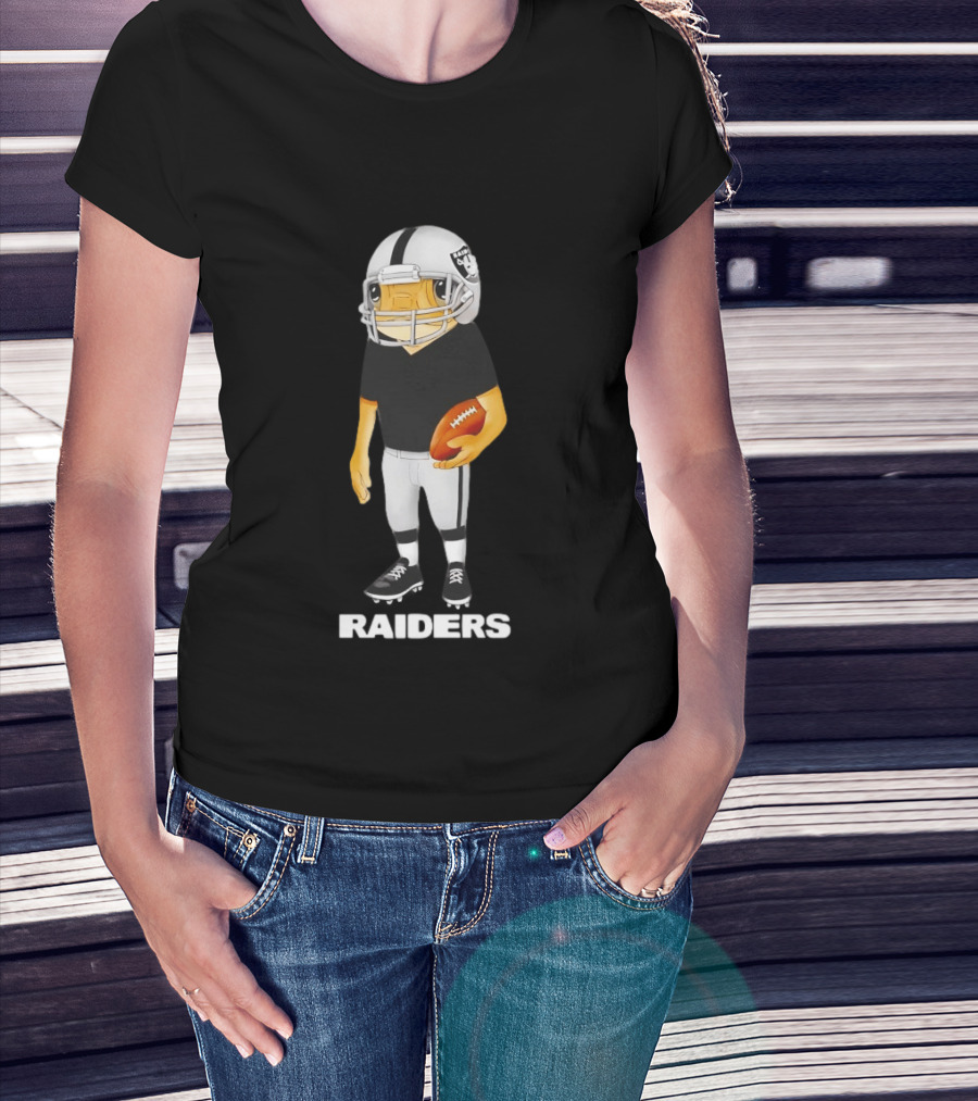 Bad Bunny X Las Vegas Raiders Concho Football Character Raiders T-Shirt