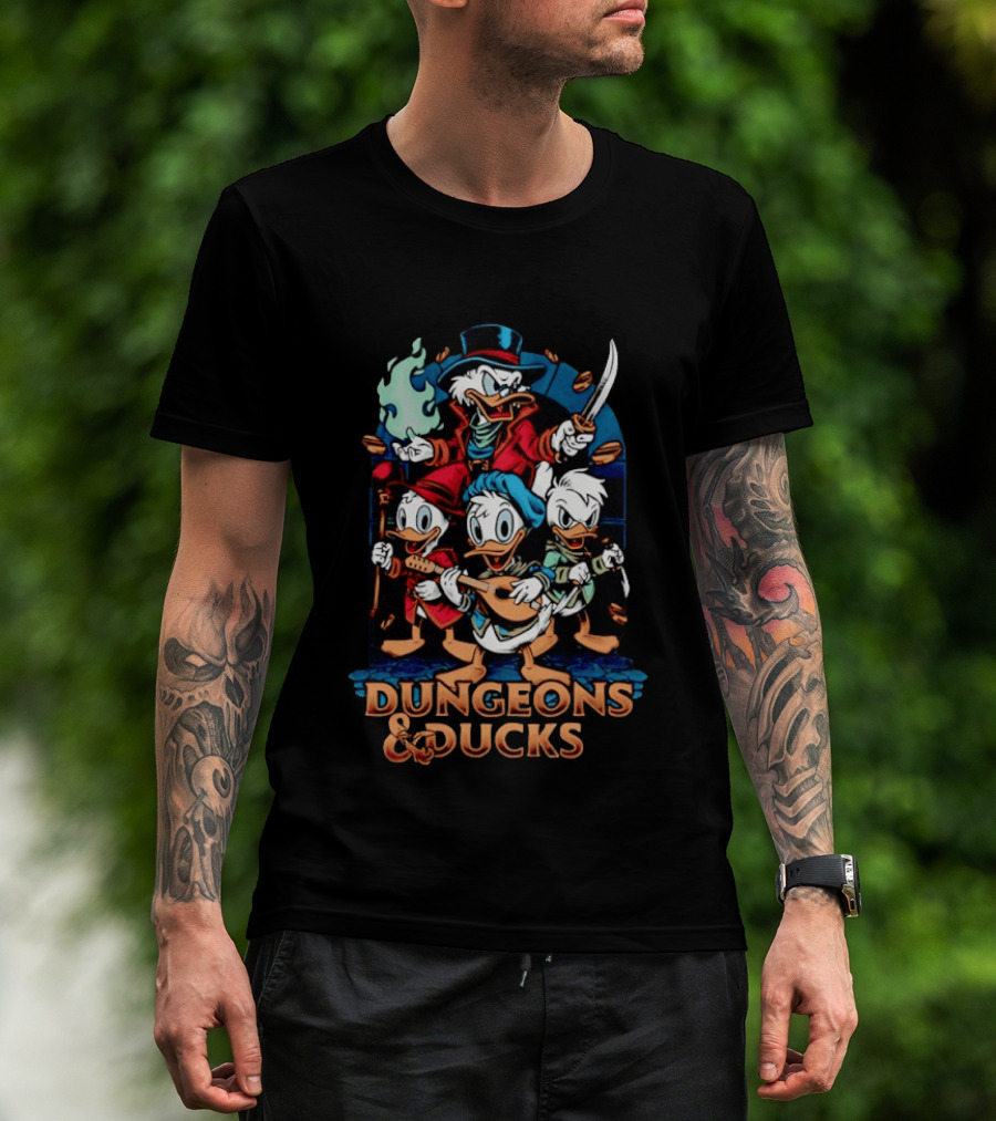 Dungeons And Ducks Scrooge McDuck Adventurers Fantasy T-Shirt
