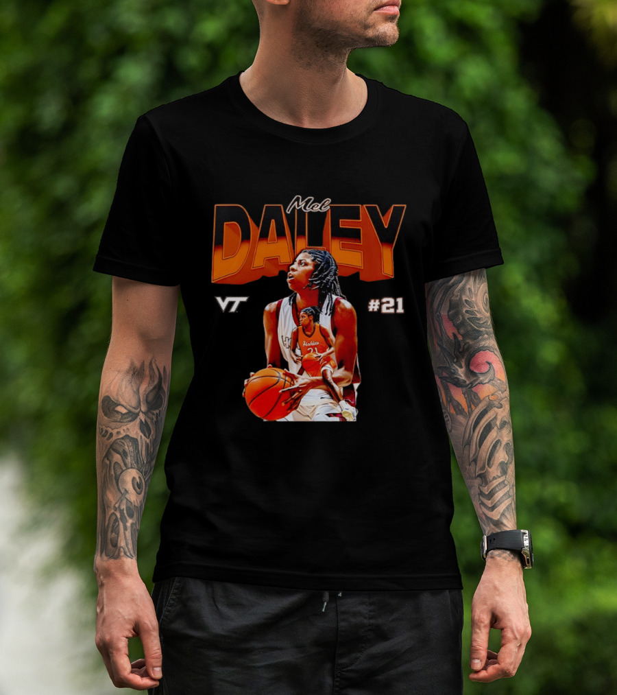 Mel Daley 21 VT Hokies Women's Basketball T-Shirt