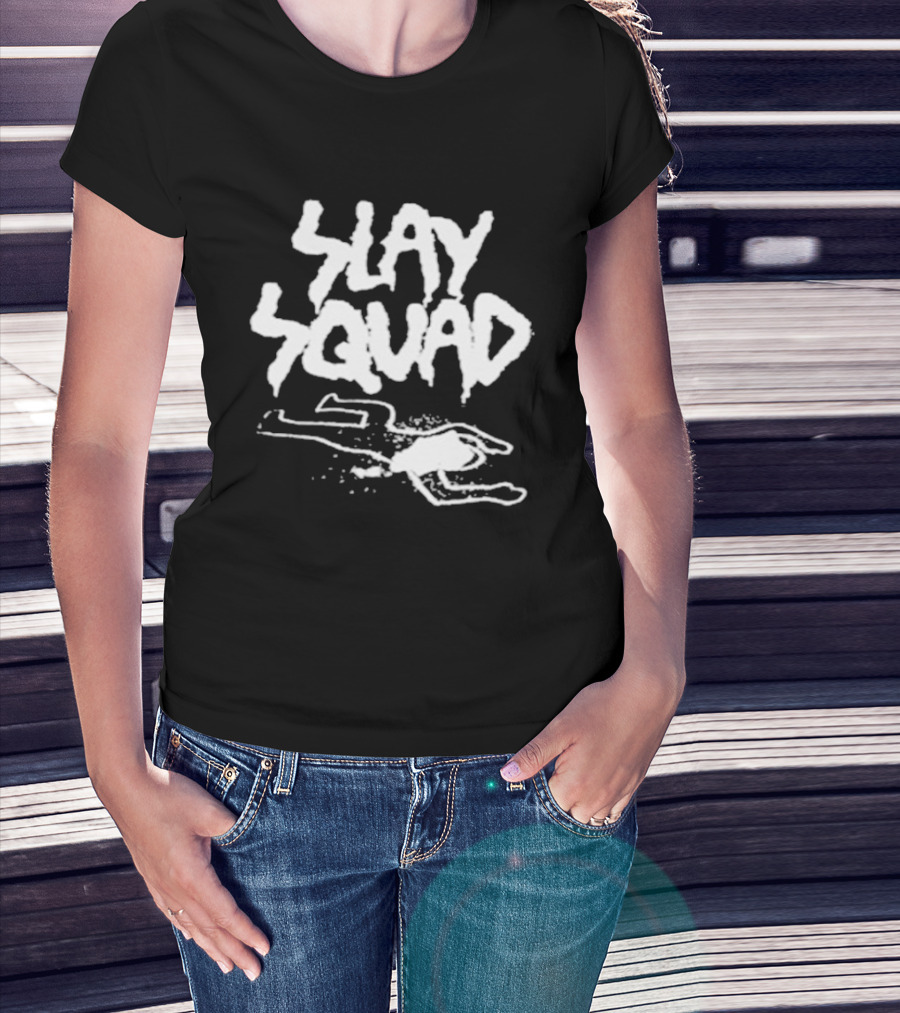 Slay Squad Do Not Cross Outline Stencil T-Shirt