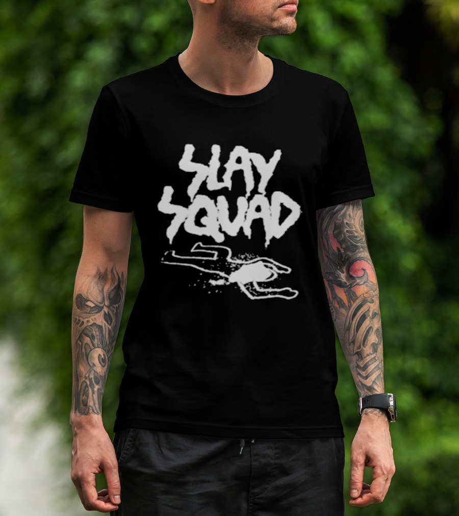 Slay Squad Do Not Cross Outline Stencil T-Shirt