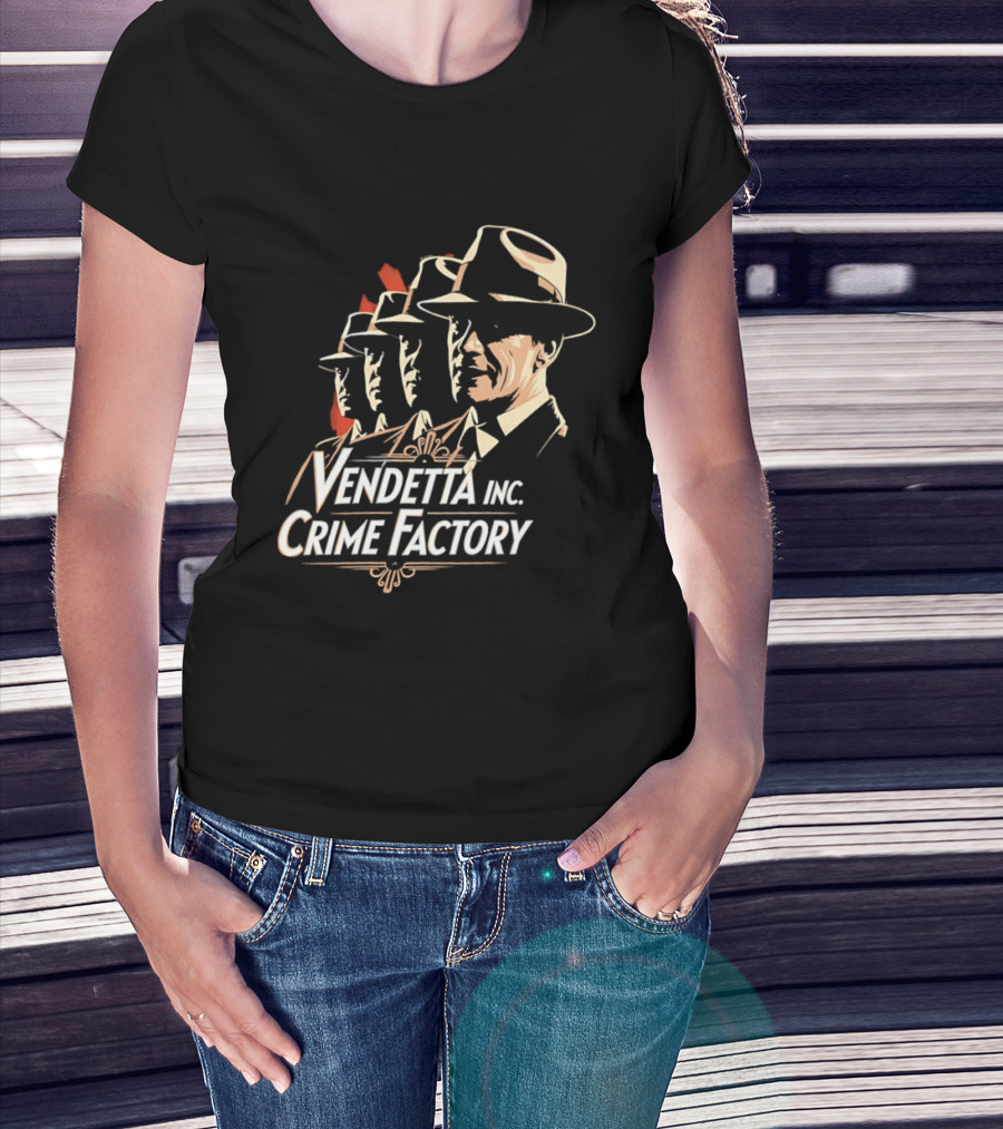 Vendetta Inc Crime Factory Classic Mafia Fedora T-Shirt