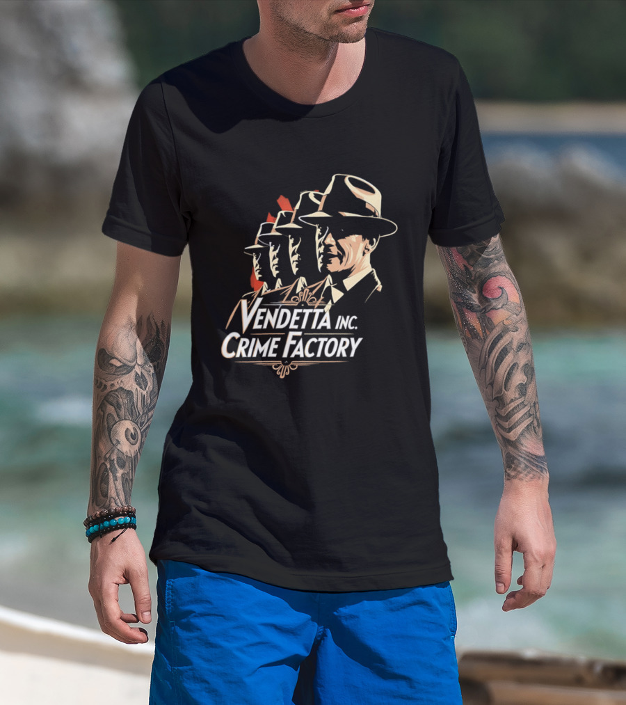 Vendetta Inc Crime Factory Classic Mafia Fedora T-Shirt