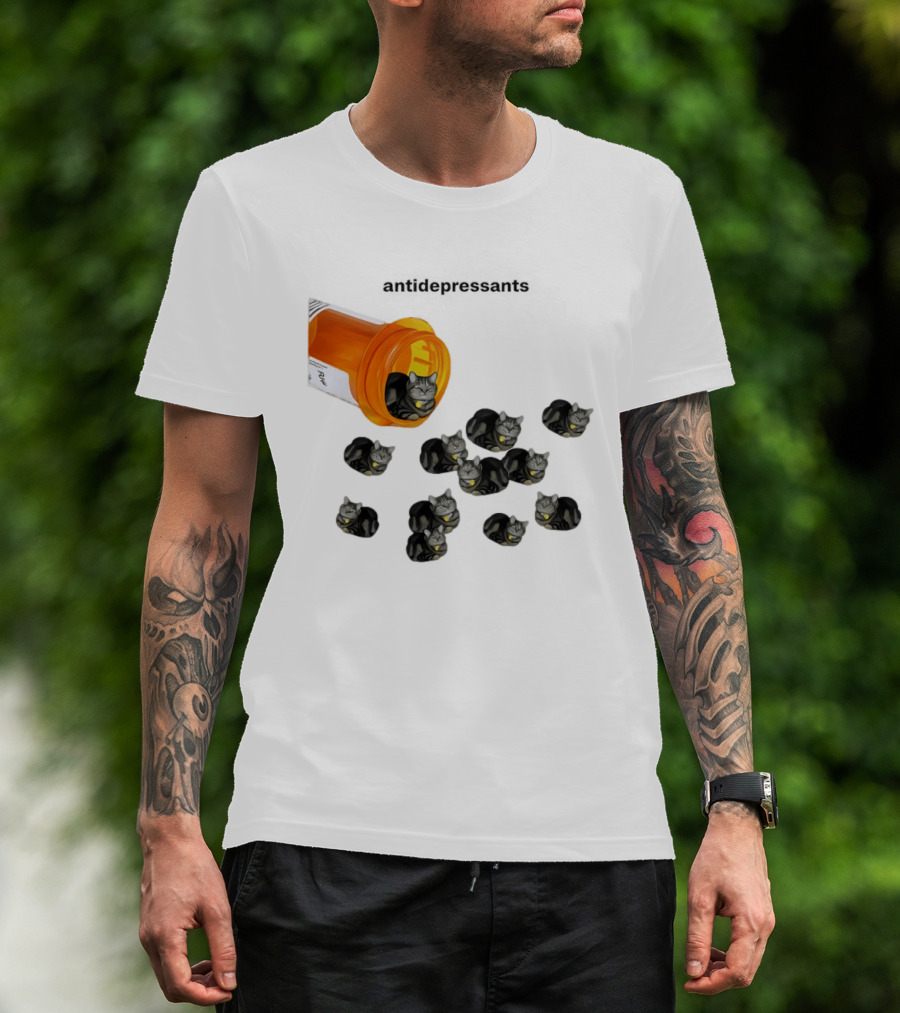 Antidepressants Cat Medicine Jar T-Shirt