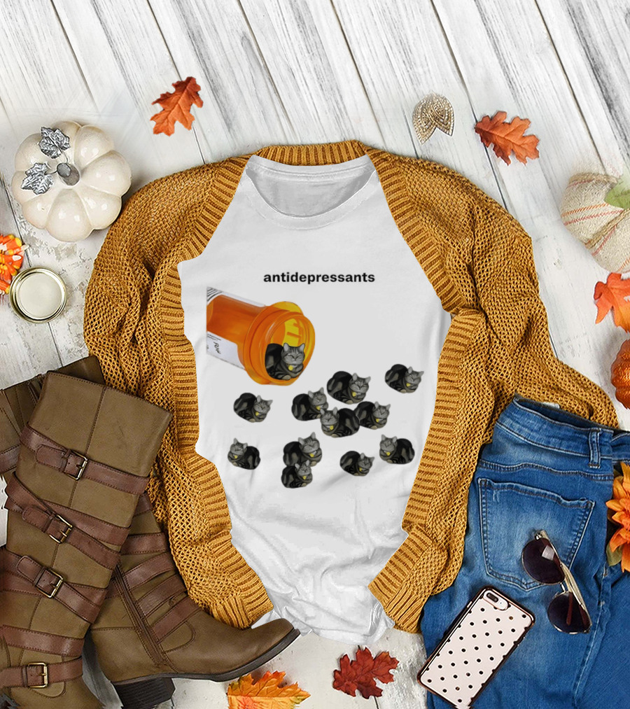 Antidepressants Cat Medicine Jar T-Shirt