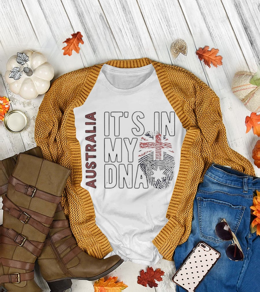 Australia It's in My DNA Fingerprint Flag T-Shirt