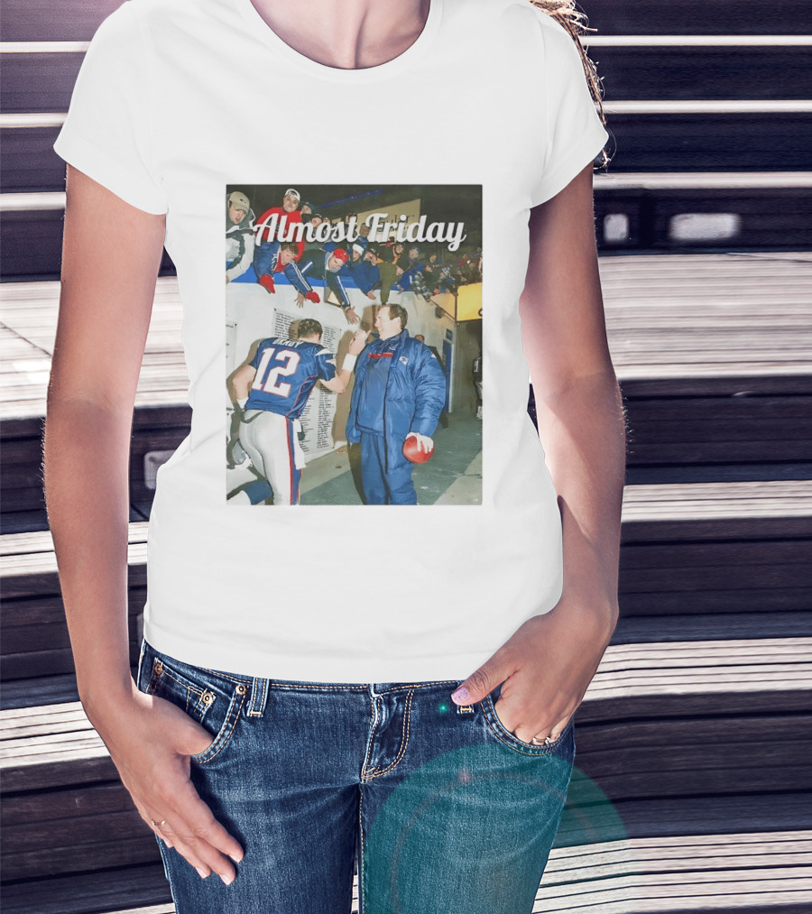 Almost Friday Bill And Tom Football Celebration Patriots 12 T-Shirt
