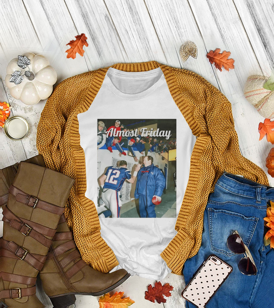 Almost Friday Bill and Tom Football Celebration Patriots 12 T-Shirt