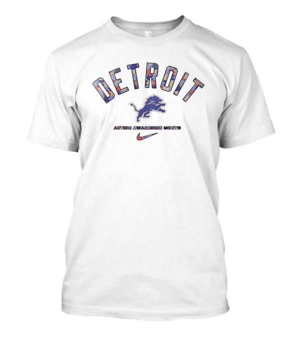 Detroit Lions Autism Awareness Month They Not Like Us Nike T-Shirt