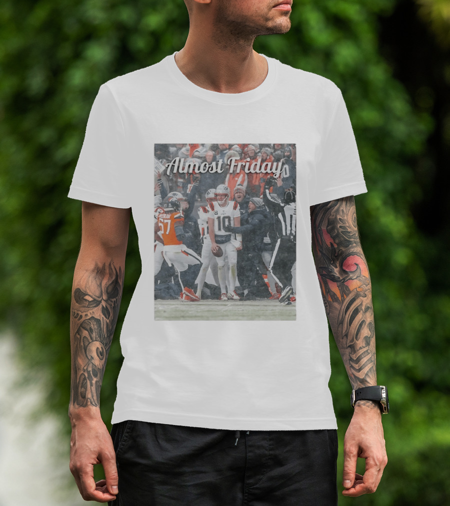 Almost Friday Snow Football Game T-Shirt