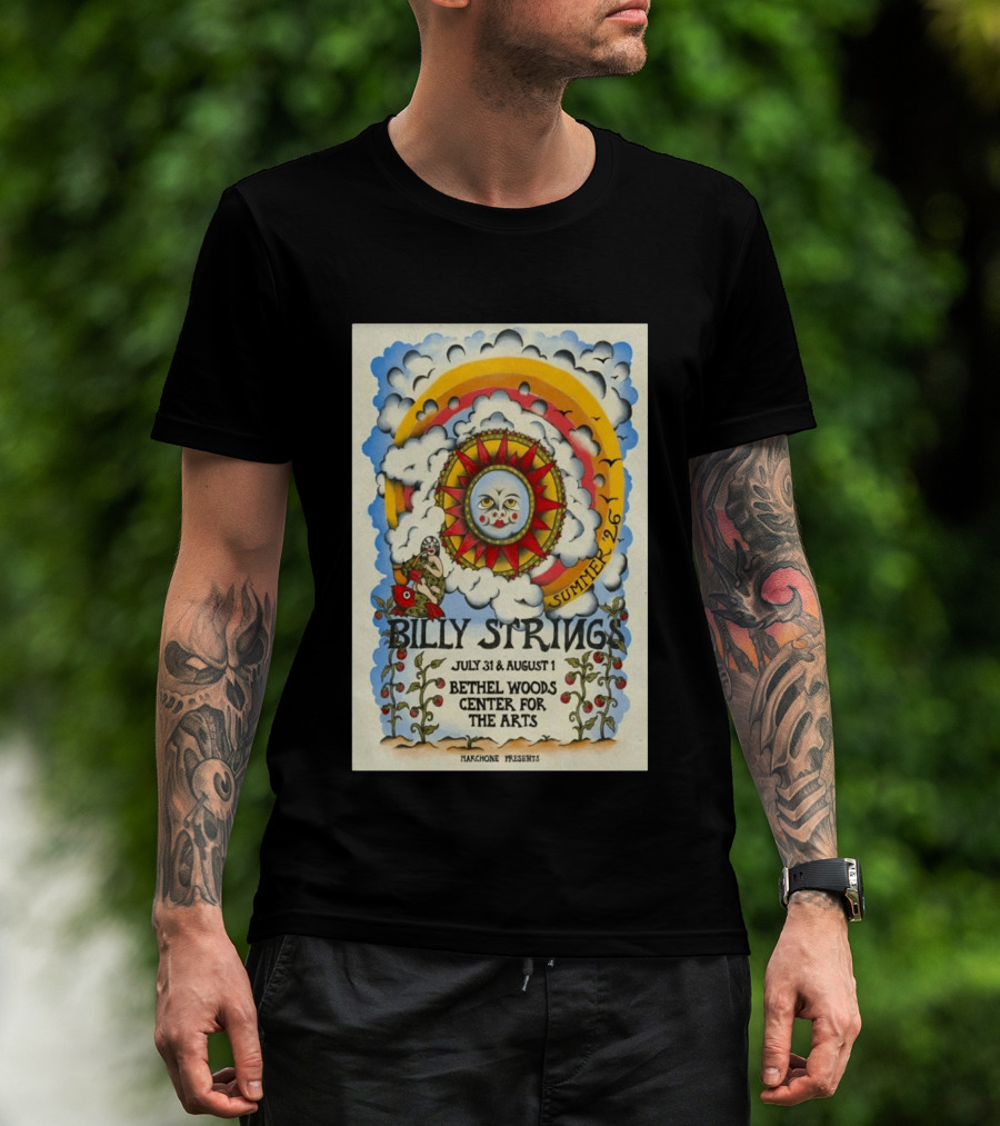 Billy Strings Summer Tour 2026 Bethel Woods Center For The Arts July 31 August 1 T-Shirt