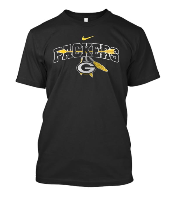 Green Bay Packers Nike Native American Heritage Month Arrowhead Feathers T-Shirt