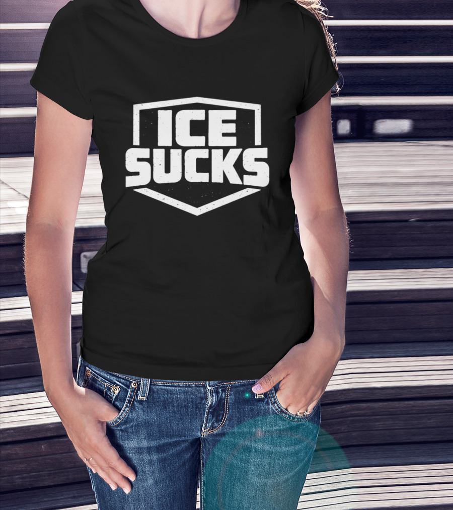 Ice Sucks Distressed Shield T-Shirt
