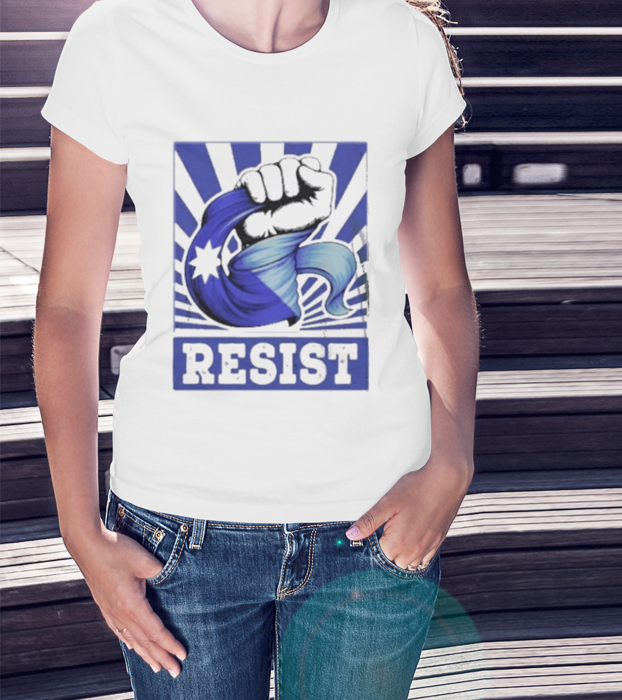 Minnesota Resist ICE Out Blue Fist Star T-Shirt