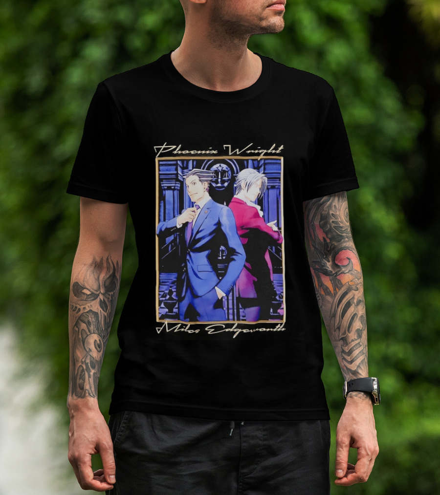 Phoenix Wright Miles Edgeworth Courtroom Showdown T-Shirt