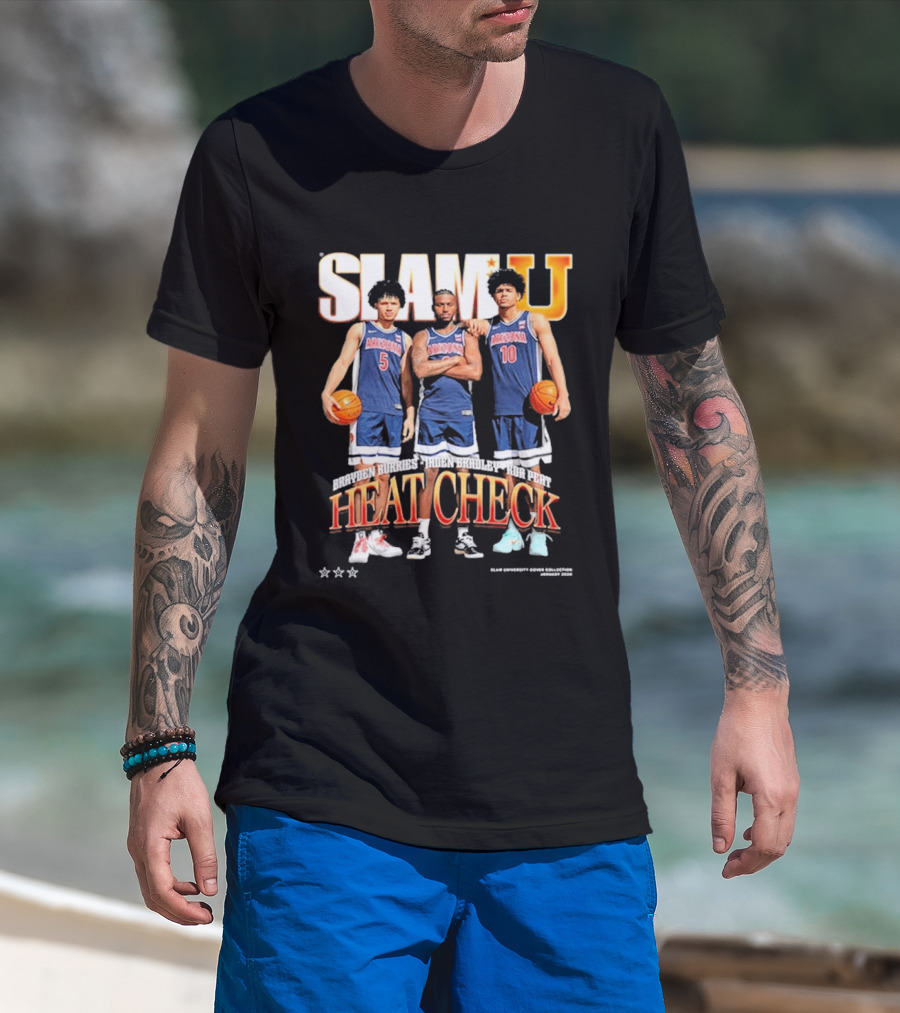 Arizona Wildcats Slam U Heat Check Brayden Burries Jaden Bradley Koa Peat T-Shirt