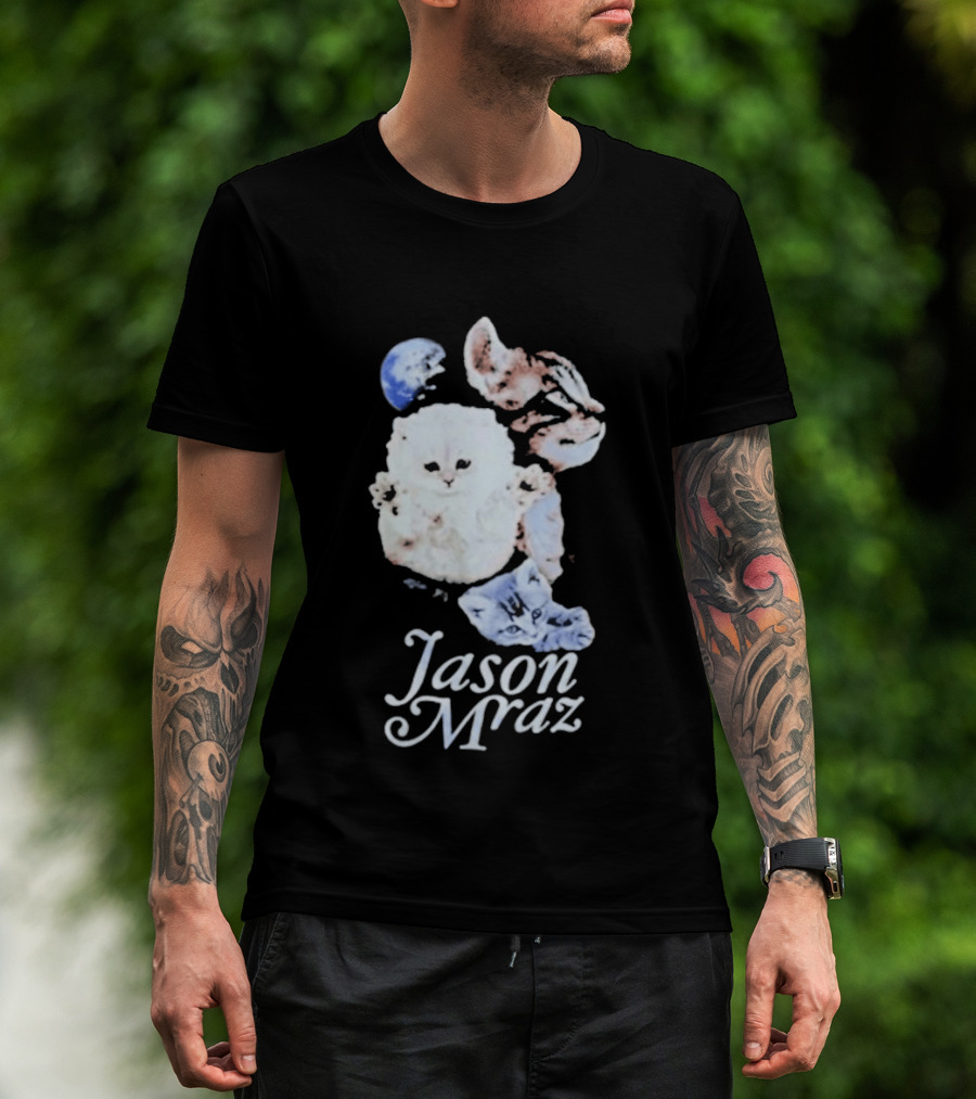 Jason Mraz Cute White Cat T-Shirt