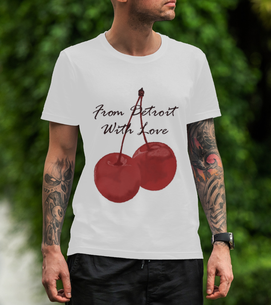 Detroit Lions From Detroit With Love Cherries T-Shirt