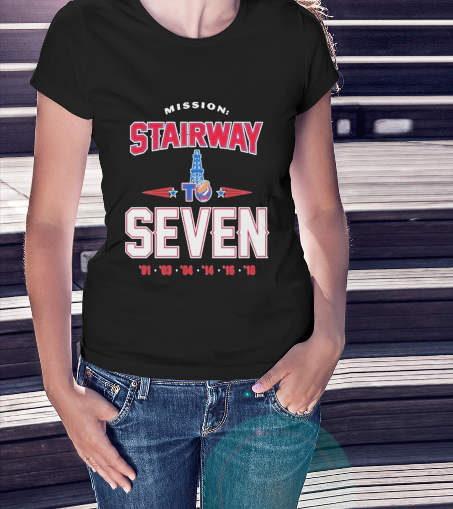 Mission Stairway To Seven New England Patriots Quest For 7th Title T-Shirt