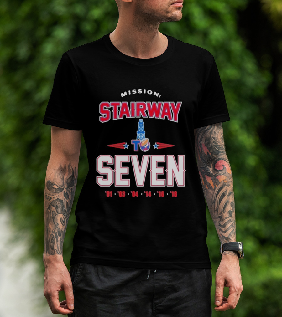 Mission Stairway To Seven New England Patriots Quest For 7th Title T-Shirt
