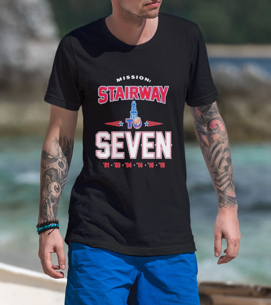 Mission Stairway To Seven New England Patriots Quest For 7th Title T-Shirt