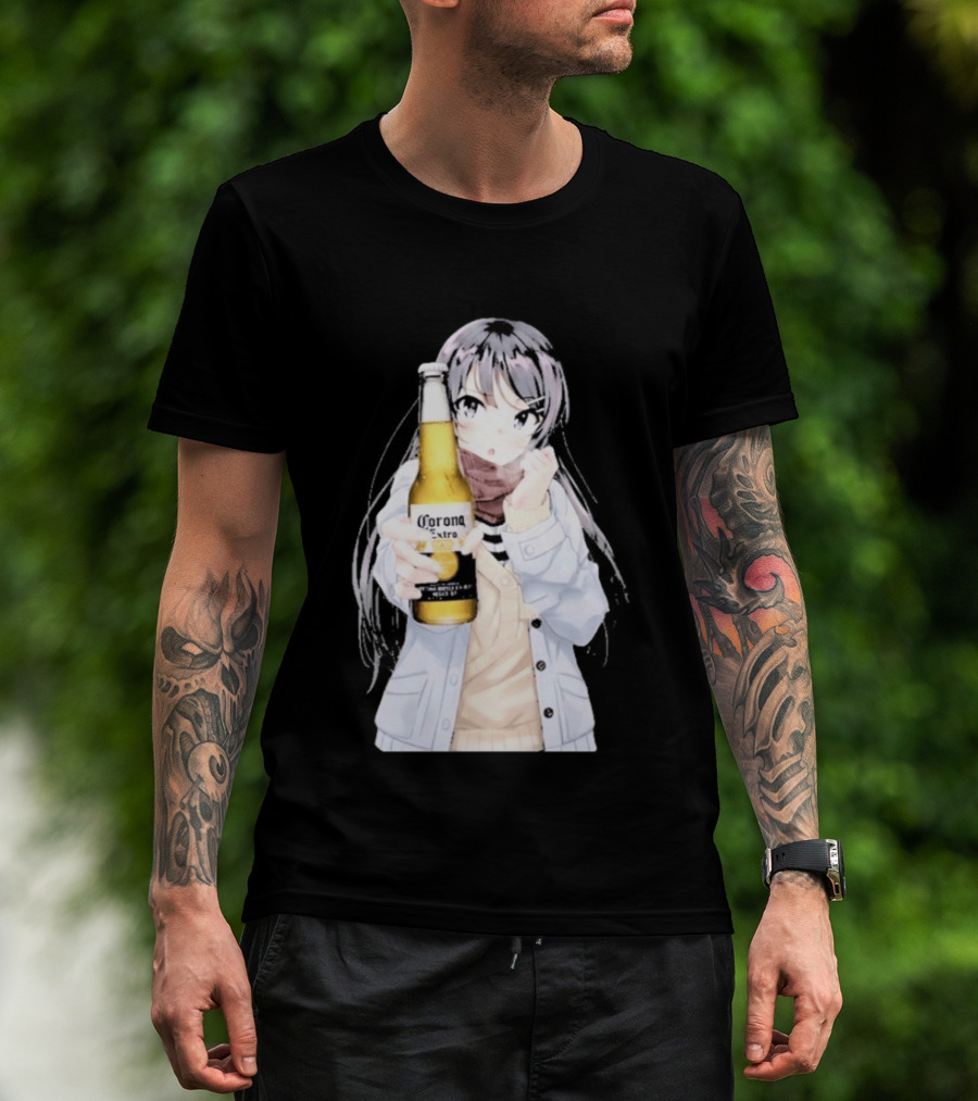 Corona Extra Anime Waifu Rabbit Beer Fusion T-Shirt