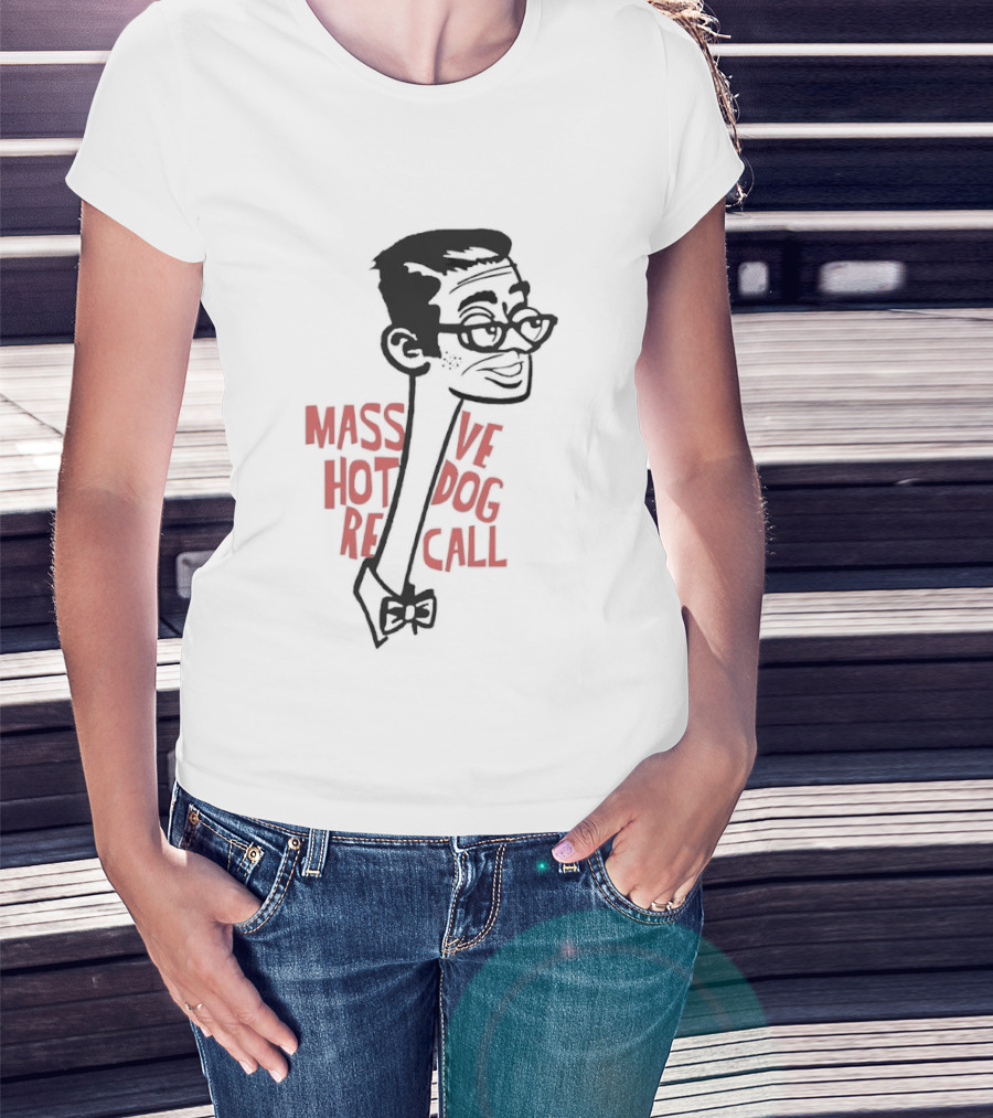 Massive Hot Dog Recall Bowtie Character Sketch T-Shirt