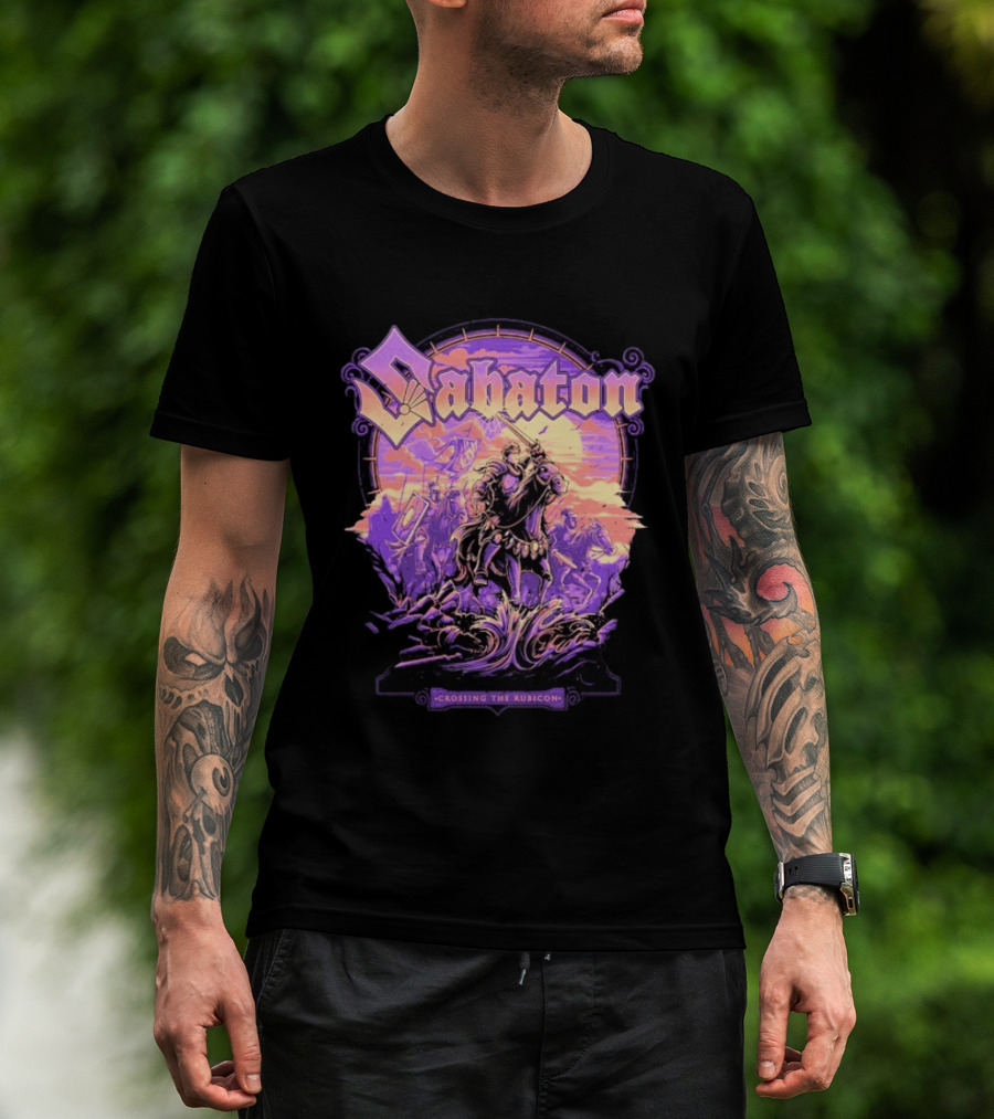 Sabaton Crossing The Rubicon Caesar's Crossing Purple Sunset T-Shirt